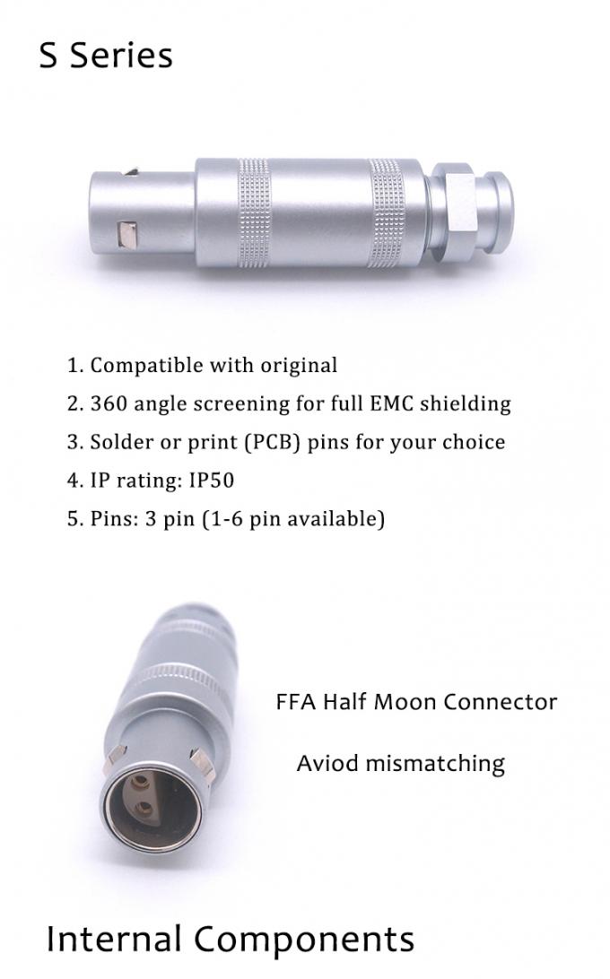 Male Female Self Locking FFA Circular Metal Connectors