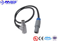 Customized Medical Cable Assemblies Plastic Straight Plug To Right Angle Male