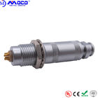 Straight Plug Push Pull Electrical Connectors 6 Pin Stepped Insert 50 IP Rating