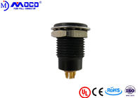 Metal Brass D 102 Round 9 Pin Connector , Female Panel Mount Connector