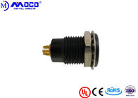 Metal Brass D 102 Round 9 Pin Connector , Female Panel Mount Connector