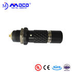 M12 FGG and ECG 2 pin black chrome plated brass circular connectors