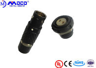 M12 FGG and ECG 2 pin black chrome plated brass circular connectors
