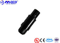 Black Medical Plastic Push Pull Connectors For Electroporation System 2P 7 Pin