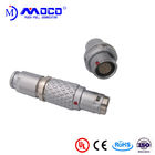 8 Pin Waterproof Circular Connectors Chrome Plated Brass
