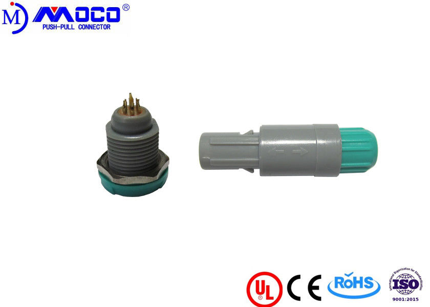 Green Nut Multi Pin Circular Connectors , EMG Systems Plastic Cable Connector