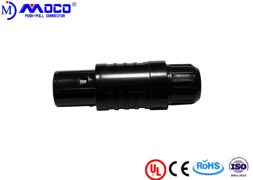 Black Medical Plastic Push Pull Connectors For Electroporation System 2P 7 Pin