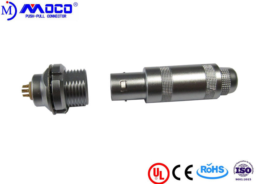 Male / Female Back Panel Mount Wire Connector , Electrical Quick