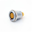 ZGG Straight Plug Round Push On Coax Connector 10 Pin Silver Color
