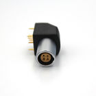ZPG 0B Push Pull Miniature Circular Connector 4 Pin IP50 With Elbow Socket