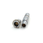 10pin B Series Push Pull Metal Connector IP50 Plug And Socket Silver Color