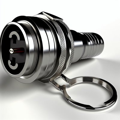 Industrial Push Pull Cable Connectors Chrome Shell Solder Termination