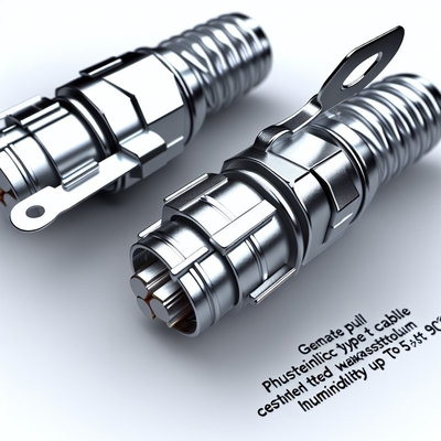 Push Pull Cable Connector with PPS Insert and Brass Contact