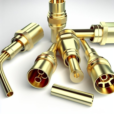 Brass Push Pull Cable Connectors IP50 Solder Termination