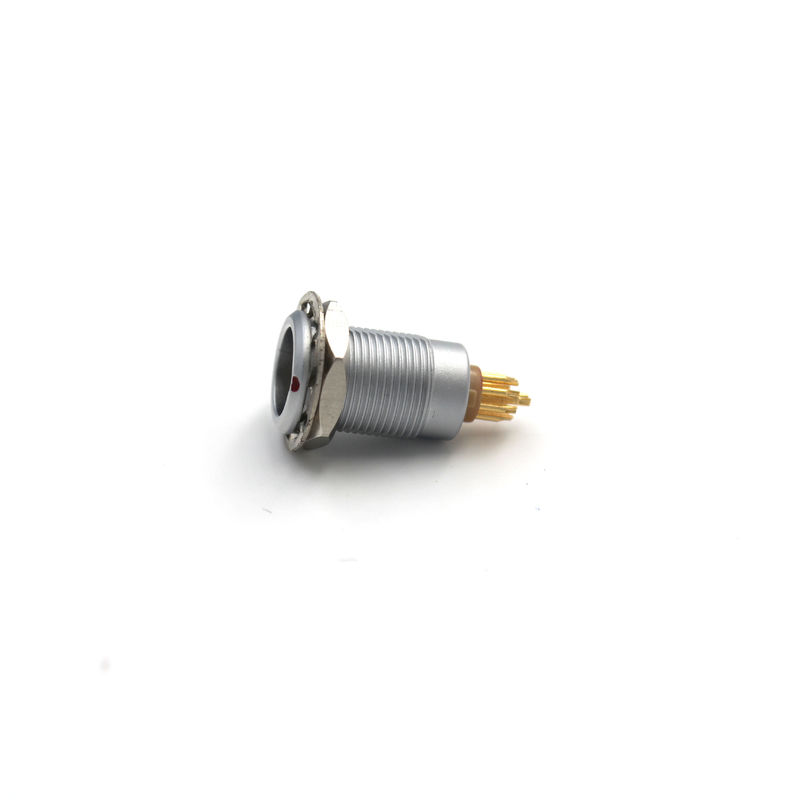 10 Pin IP50 2.5A Circular Push Pull Connectors Metal Female Socket Connector