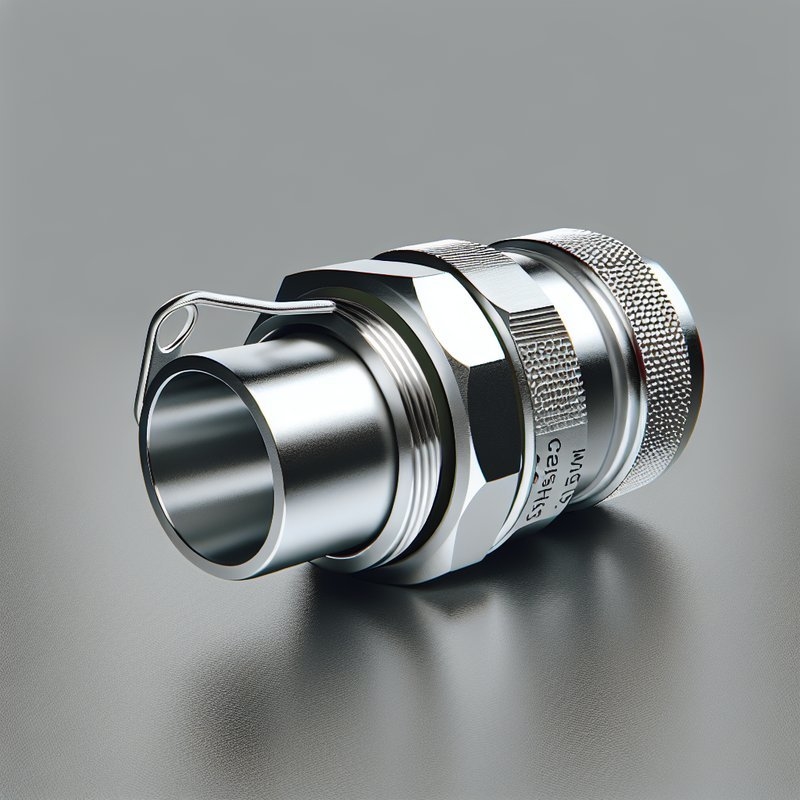 Industrial Push Pull Cable Connectors Chrome Shell Solder Termination